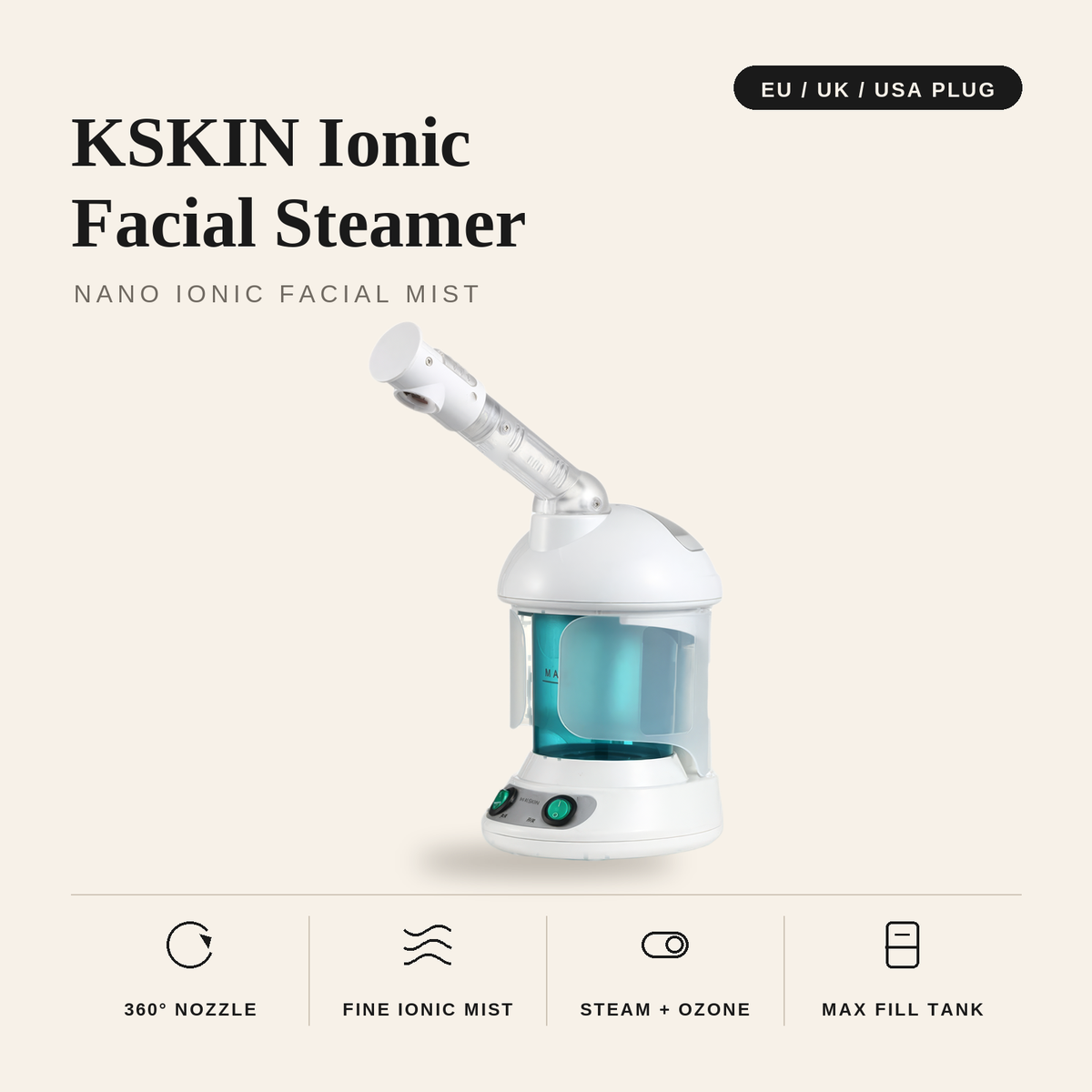 Nano Ion Humidifier Steamer