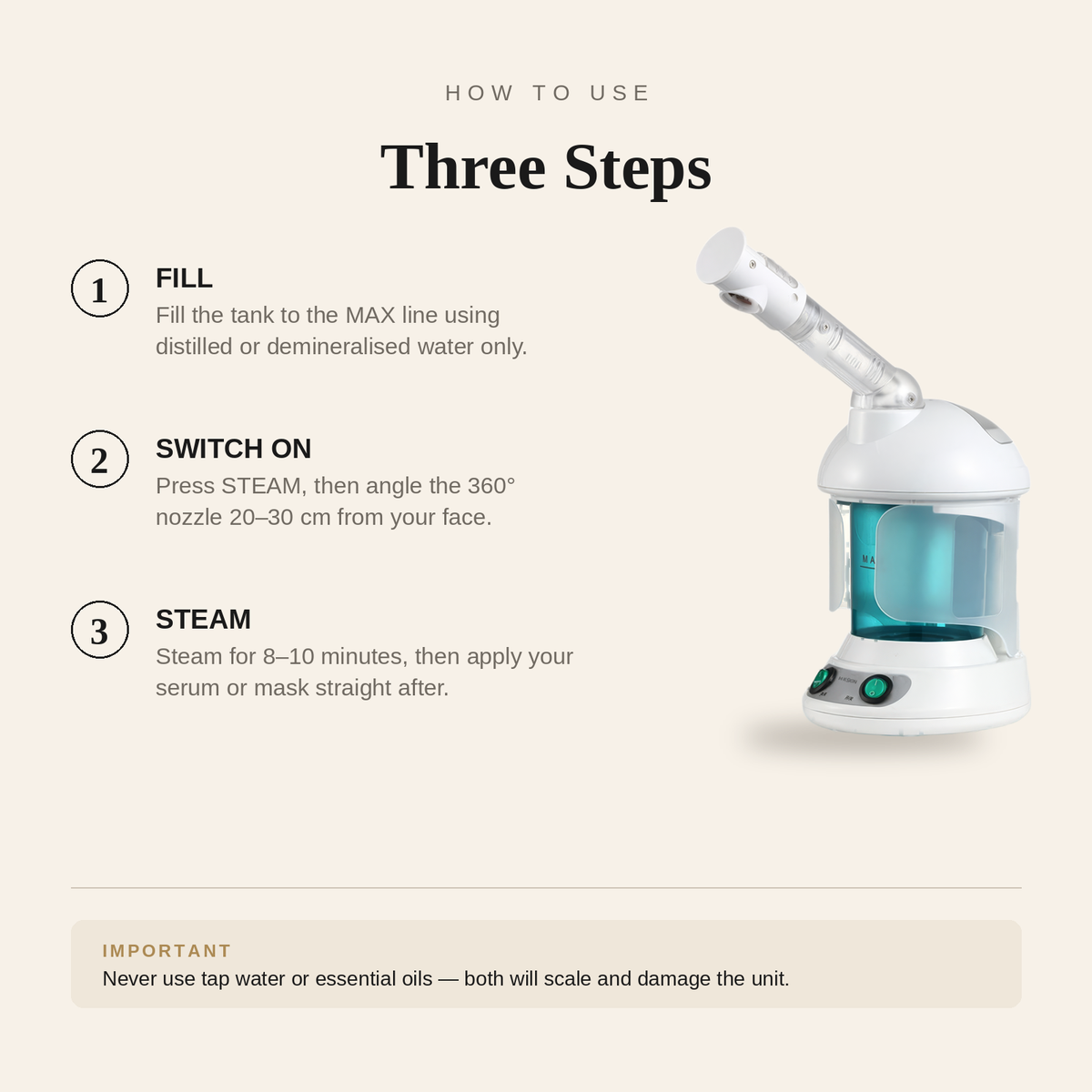 Nano Ion Humidifier Steamer