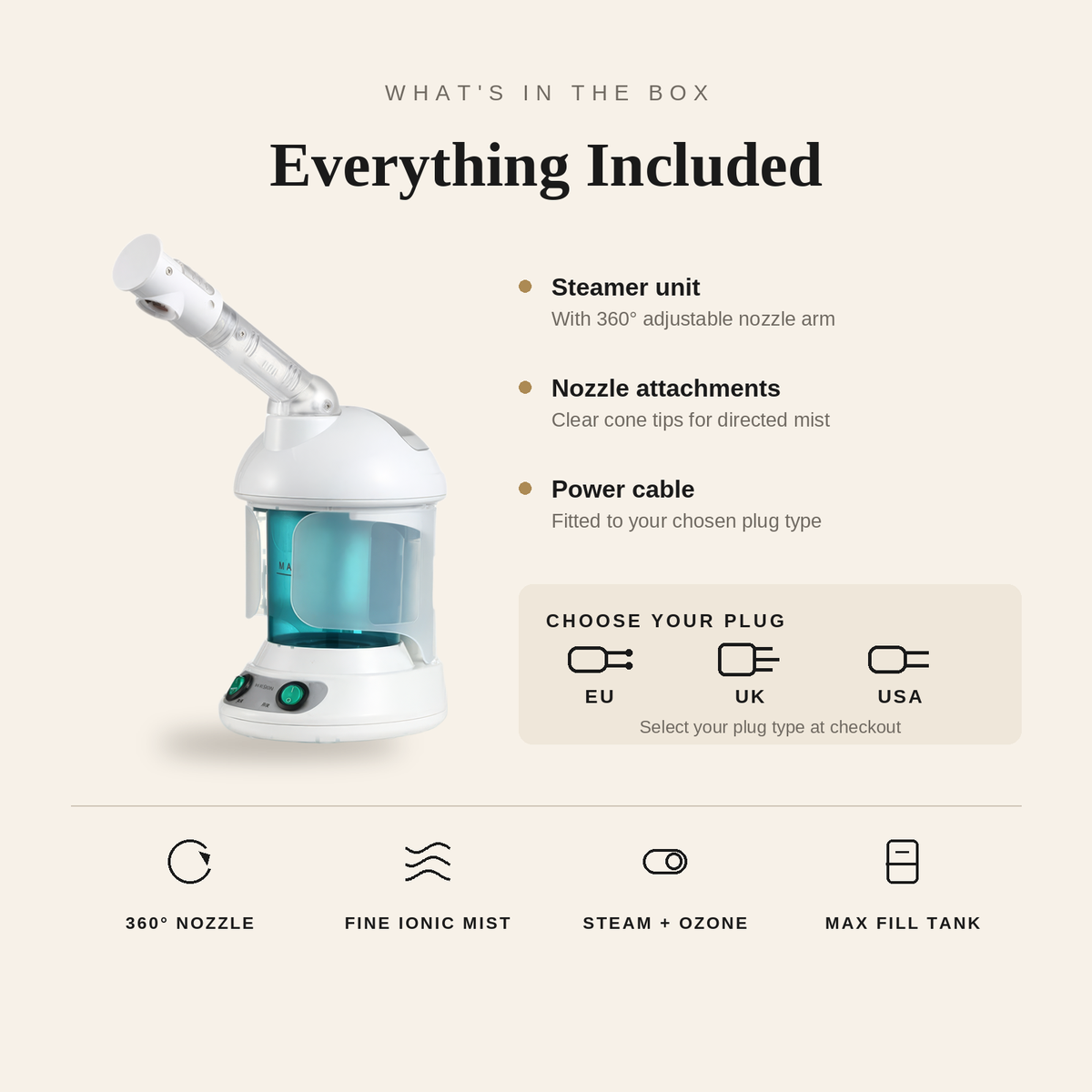 Nano Ion Humidifier Steamer